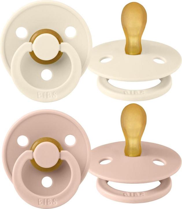 Immagine prodotto Bibs Succhietto in lattice colorato (simmetrico, 0-6 mesi), Avorio & Blush (2x, 0 - 6 Mesi)