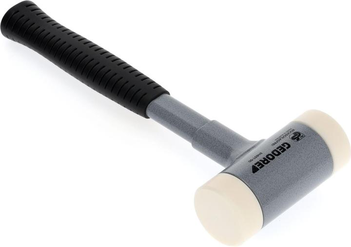 Actual product image Gedore Recoilless soft-face hammer, Ø 50 mm, tubular steel handle, replaceable polyamide heads (1010 g)