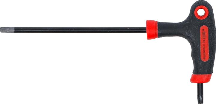 Produktbild BGS Schraubendreher mit T-Griff und seitlicher Klinge T-Profil (für Torx) mit/ohne Bohrung T20 (T-profil)