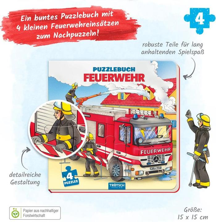 Produktbild Puzzlebuch Feuerwehr (9 Teile)