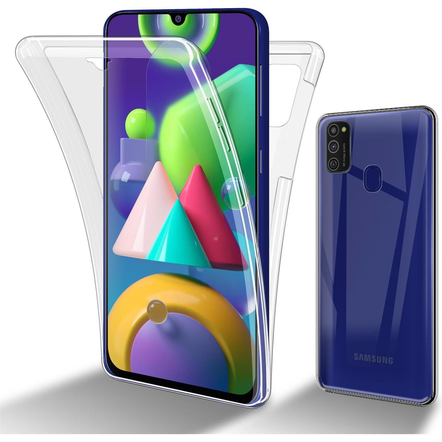 Cadorabo TPU 360 Grad Case Cover (Samsung Galaxy M21, Samsung Galaxy M30s), Smartphone Hülle, Transparent