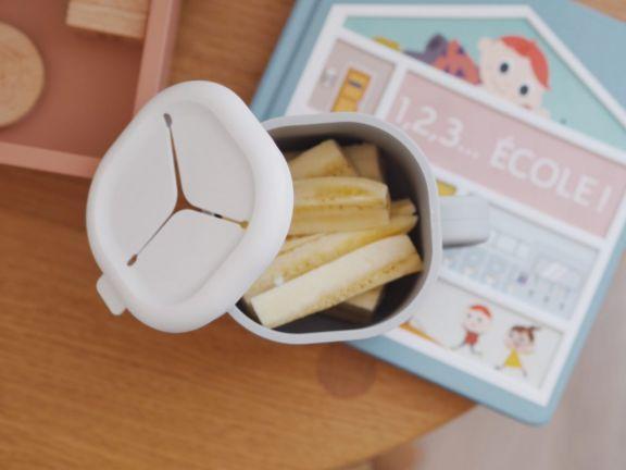 Immagine prodotto Beaba Scatola Per Snack In Silicone Pick And Snack, Grigio Velluto