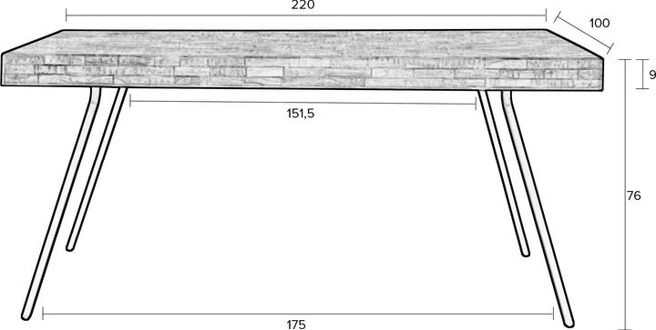 Actual product image White Label Living Suri (220 x 90 x 76 cm)