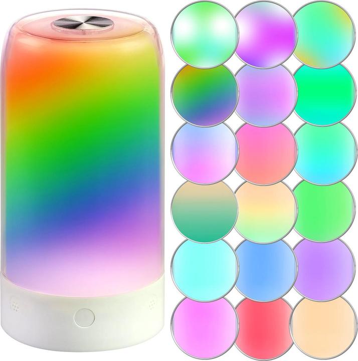 Produktbild Luminea 2er-Set smarte Stimmungsleuchten mit RGB-IC-LEDs