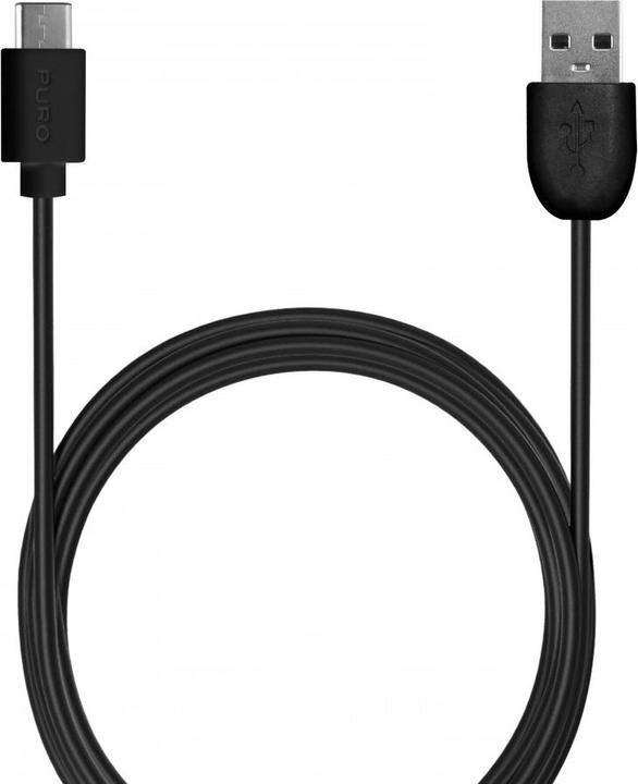 Produktbild Puro USB 2.0 USB Type-C kabel 1m Sort (1 m, USB 2.0)