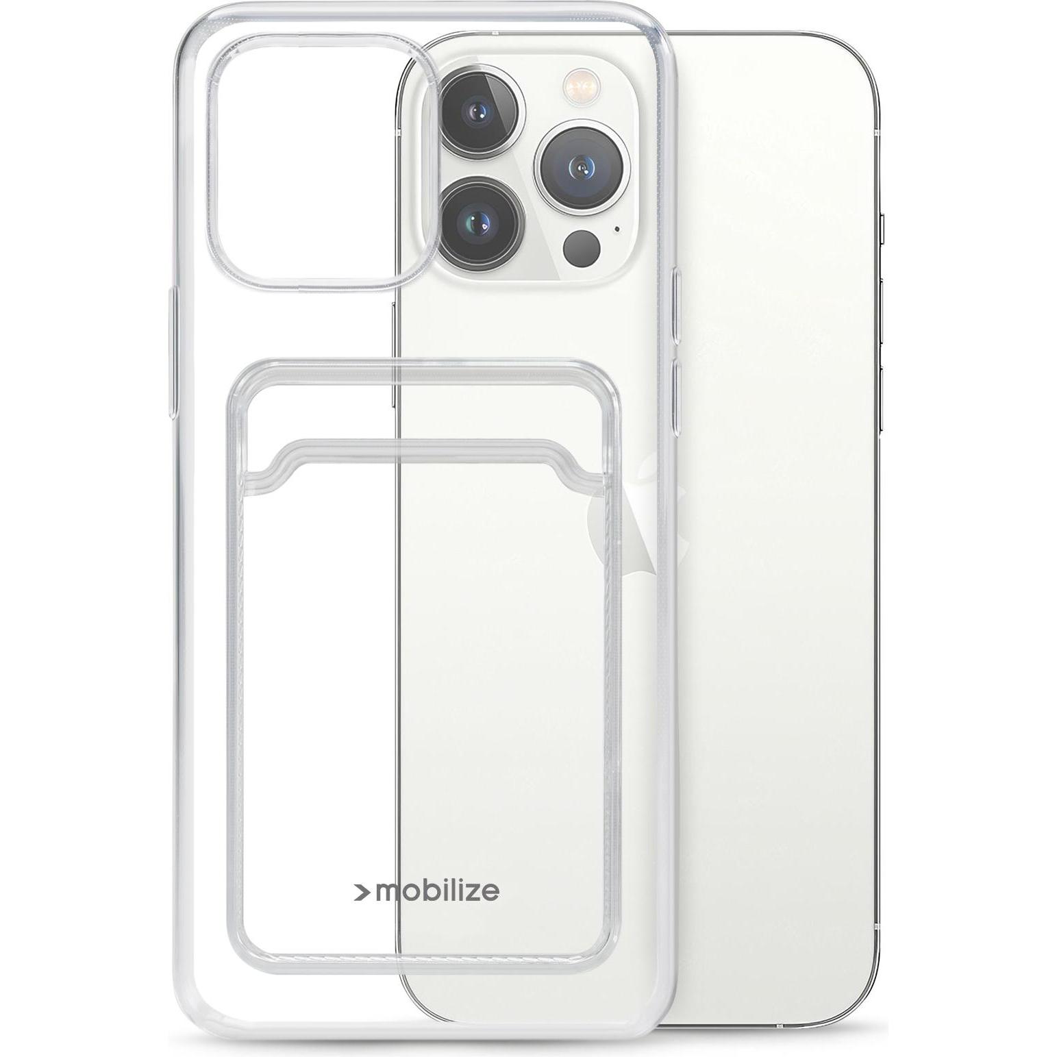 Mobilize Gummi-Gelly-Kartenhülle (Apple iPhone 13 Pro Max), Smartphone Hülle, Transparent
