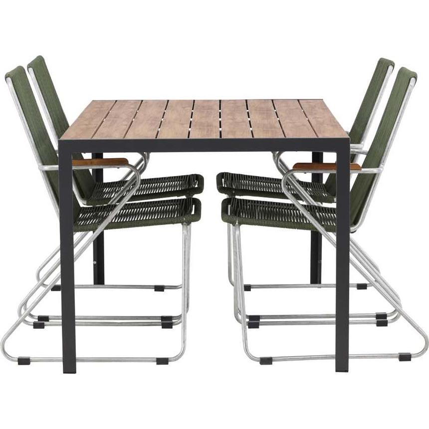 Ebuy24, Gartentisch + Balkontisch, Gartenset Break 5-teilig (90 cm)