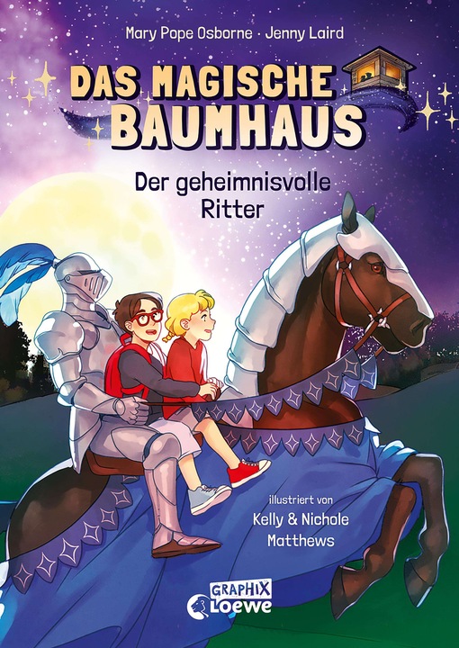 Produktbild Das magische Baumhaus (Comic-Buchreihe Band 2) - Der geheimnisvolle Ritter (Deutsch, Mary Pope Osborne, Jenny Laird, Kelly Matthews, Nichole Matthews, Loewe Graphix, 2022)