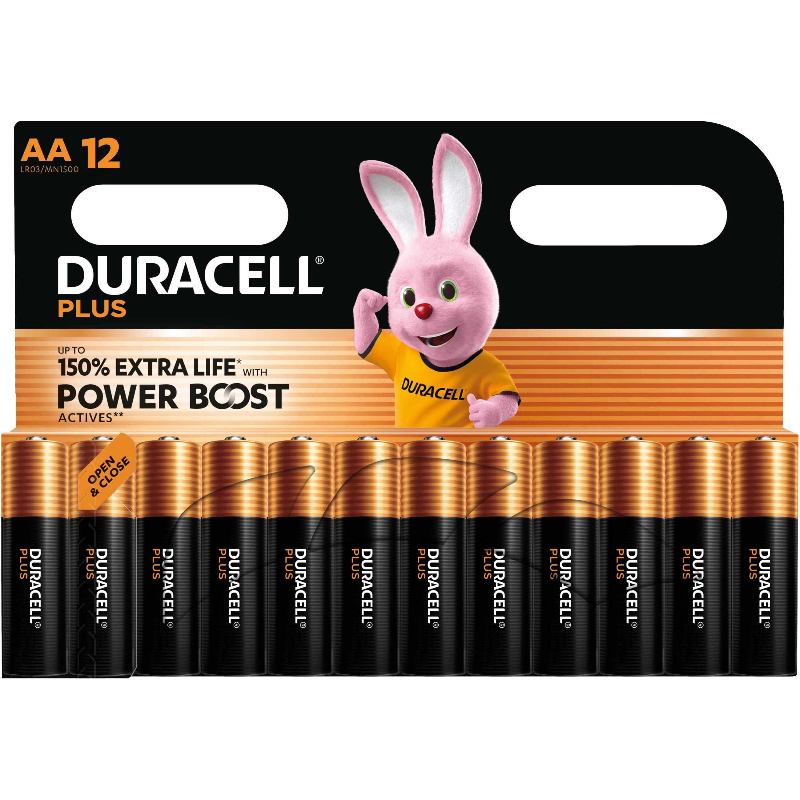 Duracell Plus Power Boost 12x LR6 (AA) (12 pz., AA / LR6 / LR06 / Mignon / R6 / R14505), Batterie + pile
