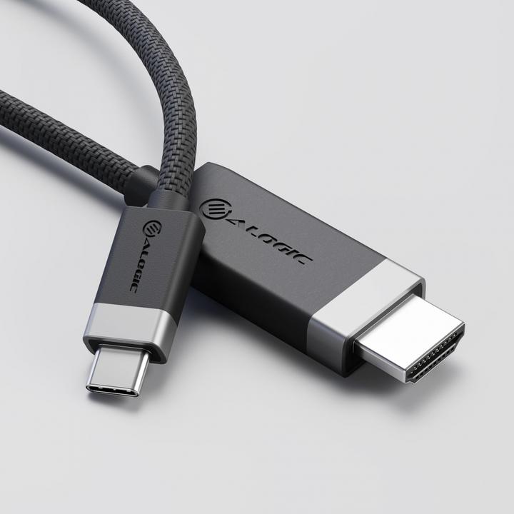 Image du produit Alogic Fusion USB-C vers HDMI 2.0 4K Câble 1m gris espace (1 m, HDMI, 2.0)