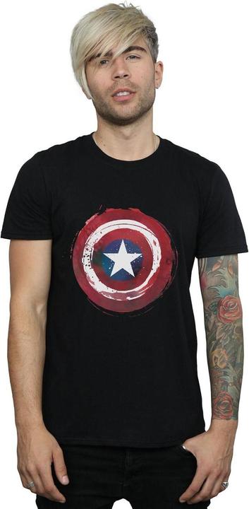 Immagine prodotto Captain America Splatter Shield Maglietta Uomo (4XL)