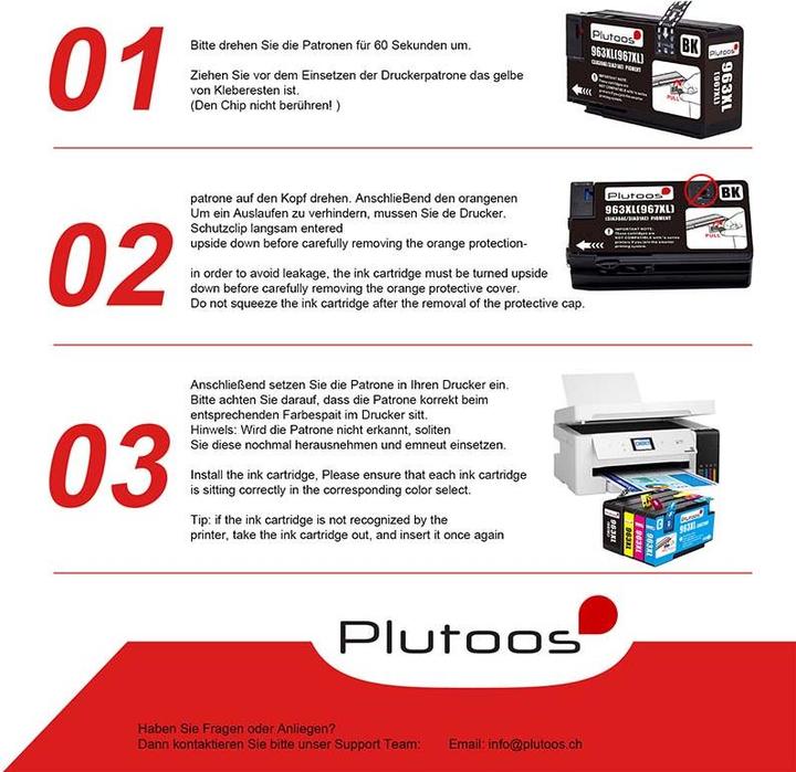 Actual product image Plutoos 963XL (M, C, Y, FC)