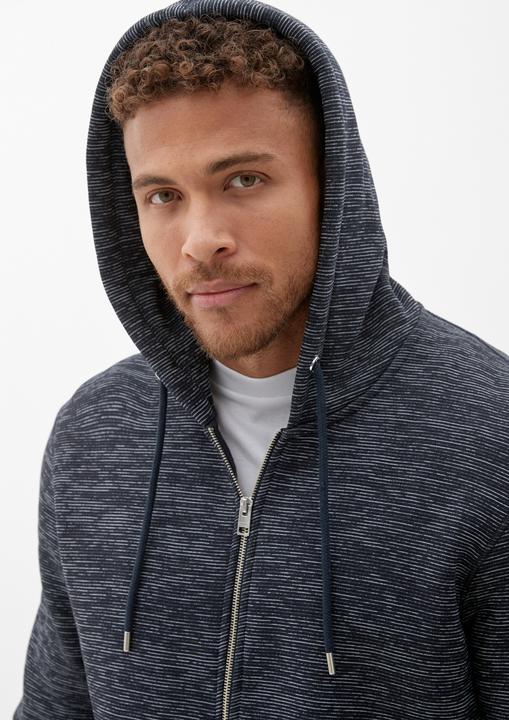 Produktbild s.Oliver Sweatshirt Jacke Gestreifte Sweatjacke (4XL)