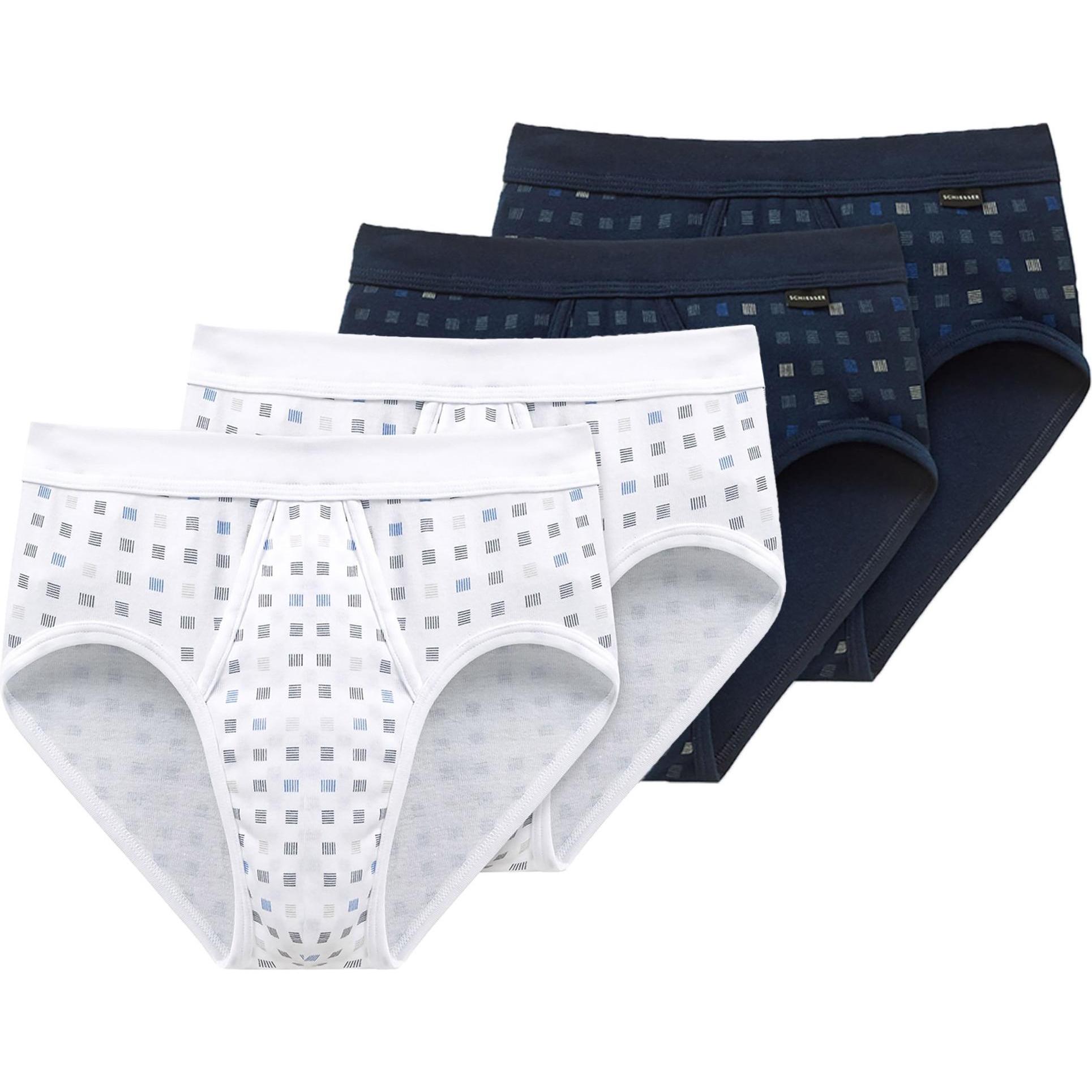 Schiesser, Herren, Unterhosen, Slip Klassisch Bequem sitzend, Weiss, (M, 4er Pack)