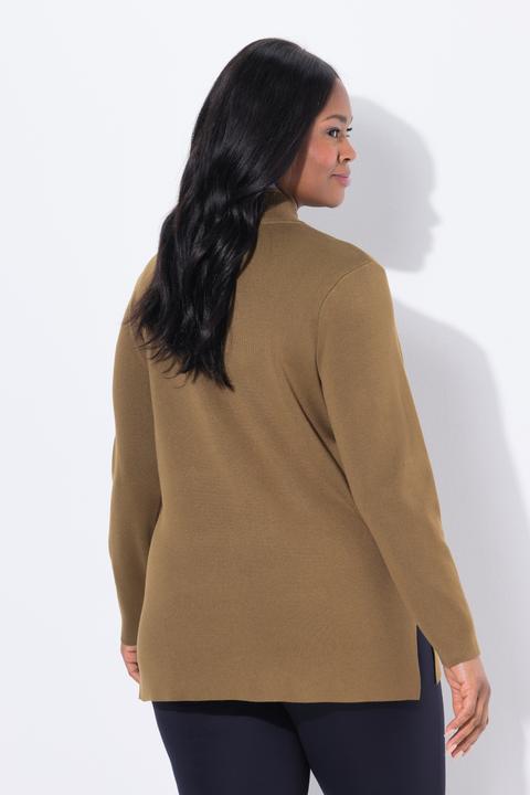 Produktbild Ulla Popken Pullover, Ripp-Stehkragen, Langarm, Feinstrick (58)