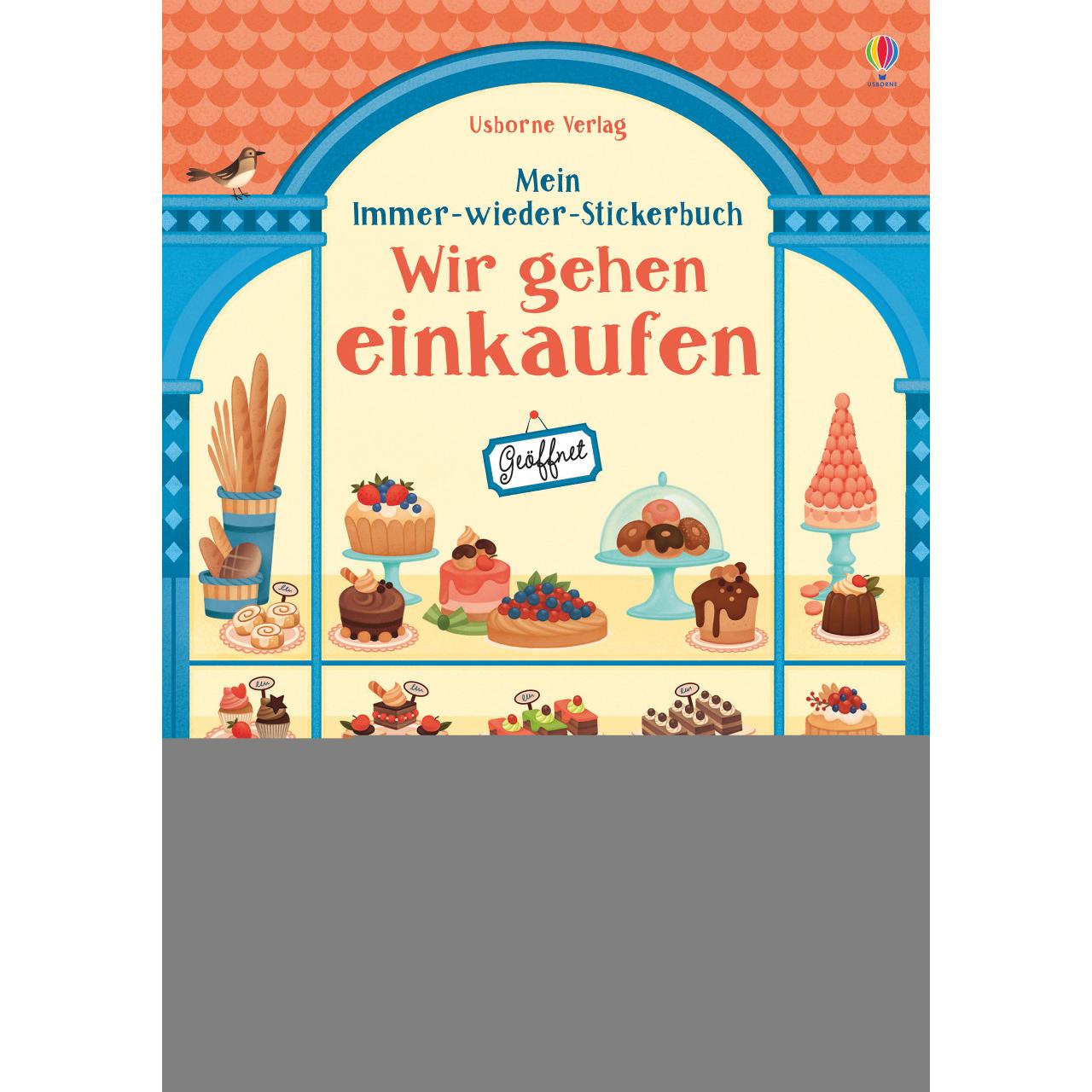 Thumbnail - Usborne Publishing, Sticker, Mein Immer-wieder-Stickerbuch: Wir gehen einkaufen