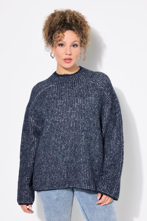 Immagine prodotto Ulla Popken Maglione, righe, collo alto, manica lunga (58)