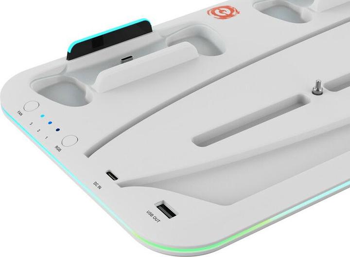 Immagine prodotto Canyon CS-5, PS5 Supporto per caricabatterie, con luce RGB, con + cavo, 475±, Baltas (PS5)