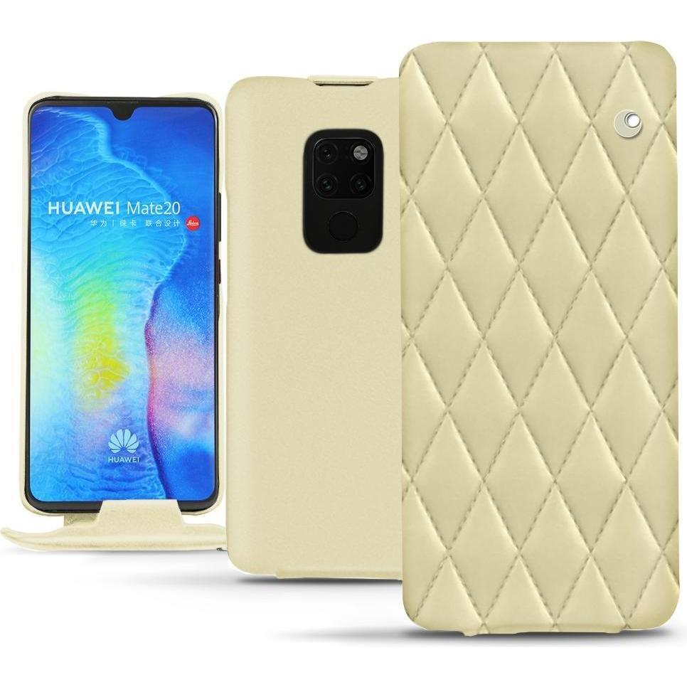 Noreve Lederschutzhülle vertikal (Huawei Mate 20), Smartphone Hülle, Beige