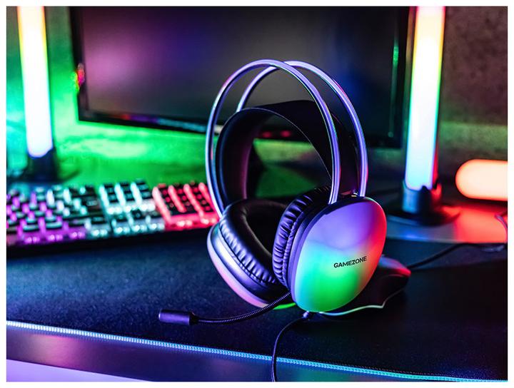 Actual product image Tracer Gaming Ακουστικά GZ X2 με RGB LED φωτισμό και στην στεφάνη,Εύκαμπτο μικρόφωνο,USB,Ρυθμιστή έν (Cable)
