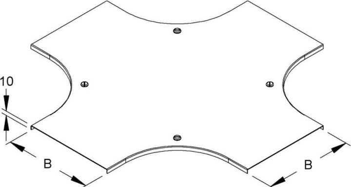 Actual product image Niedax NIE RKSDV 100 cover for crossing, width 104 mm