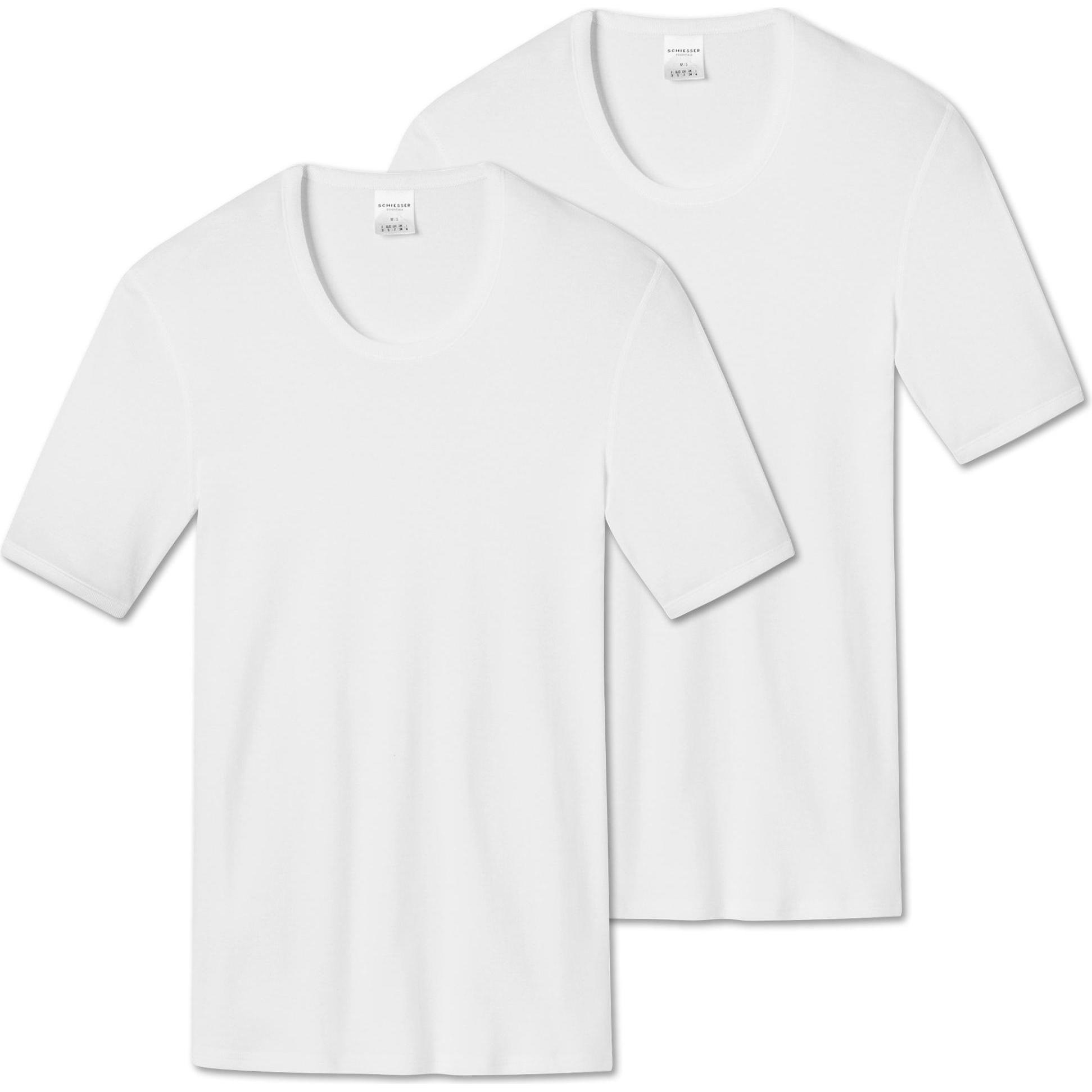 Schiesser, Herren, Shirt, T-Shirt Klassisch Bequem sitzend, Weiss, (L)