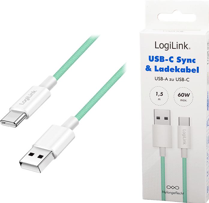 Produktbild LogiLink USB A – USB C (1.50 m, USB 2.0, 60 W)