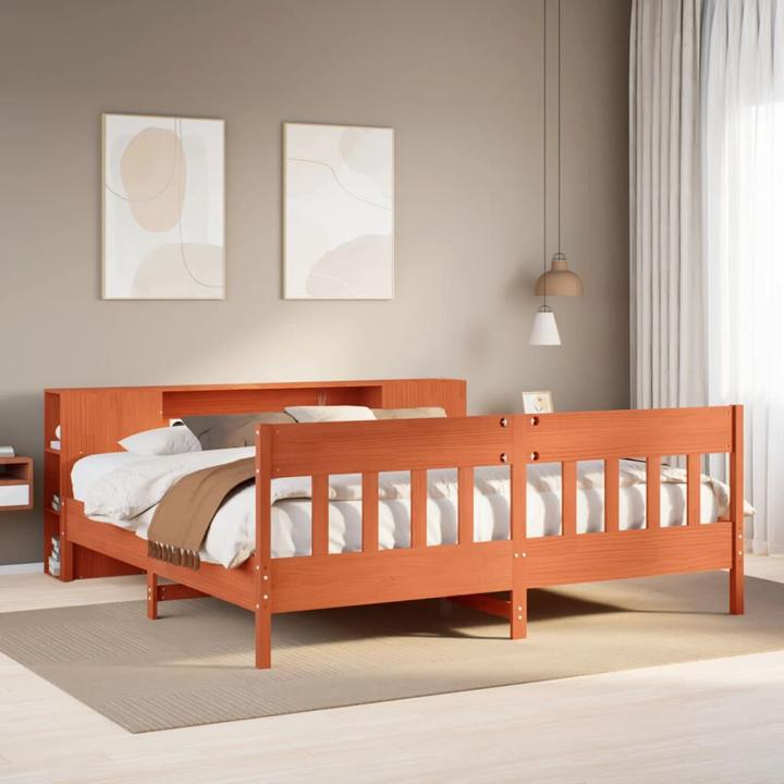Image du produit vidaXL Bett mit Regal (200 x 200 cm)
