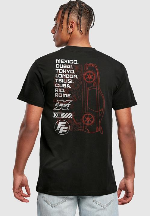 Produktbild Merchcode Fast X - Cities T-Shirt - 165375 (M)