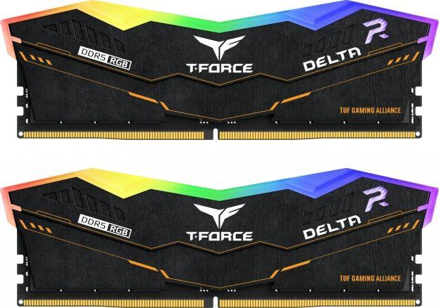 Produktbild Team Electronic Team Delta TUF RGB Black 32GB DDR5 5200-40, (2x16GB) (2 x 16GB, 5200 MHz, DDR5-RAM, DIMM)