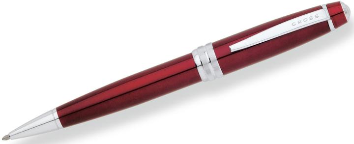 Cross Biro ad azione ritorta Bailey Lacca rossa Raccordi cromati Blister (Cromatura, Rosso, 1x)