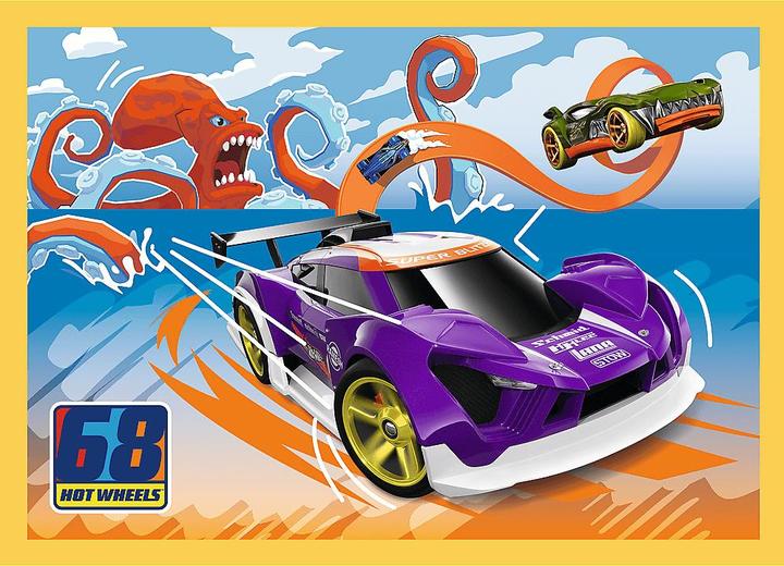 Actual product image Trefl 4 in 1 Puzzle - Hot Wheel (70 pieces)