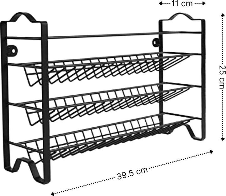 Produktbild Hermex Gewürzregal-Set Gewürzständer Gewürzhalter Gewürzaufbewahrung Gewürz-Organizer