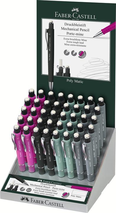 Actual product image Faber-Castell POLY MATIC - Mechanical pencil (0.70 mm, HB, 40 x)
