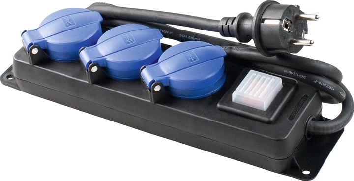 Immagine prodotto As - Schwabe AS Schwabe 38630 Presa multipla con interruttore Contatto di terra nero 1 pz. (3 x, CEE 7/3, 1.50 m)