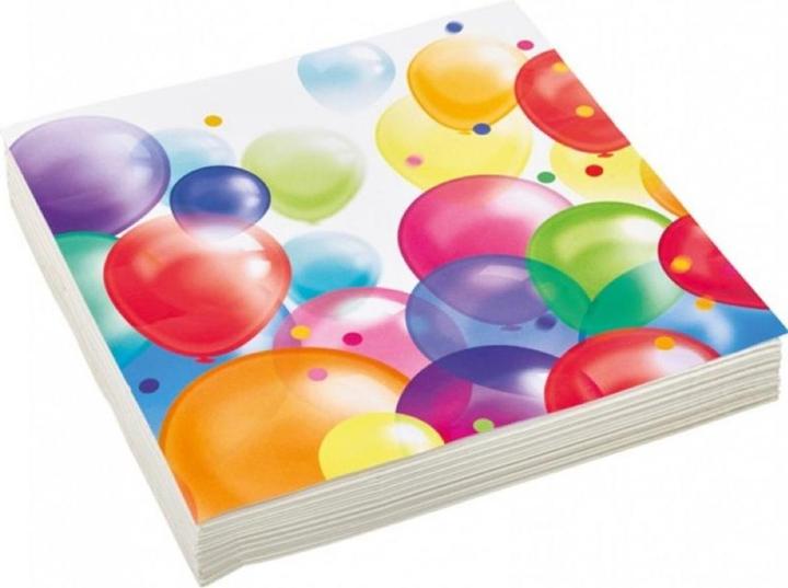 Amscan 20 Napkins Balloons (10 x, 33 x 33 cm)