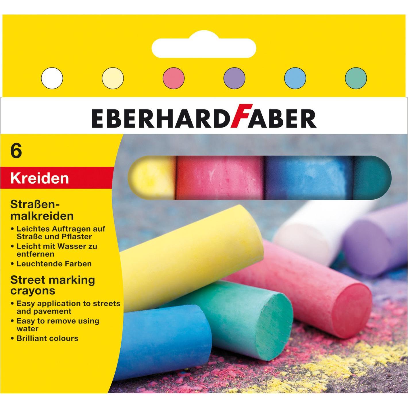 EberhardFaber, Malstifte, Strassenmalkreiden (Mehrfarbig, 6 x)