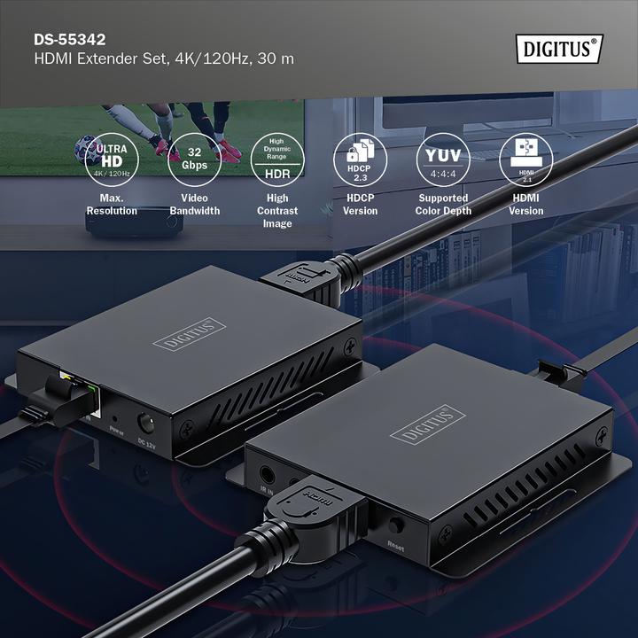 Actual product image Digitus HDMI Extender Set, 4K/120Hz, 40 m