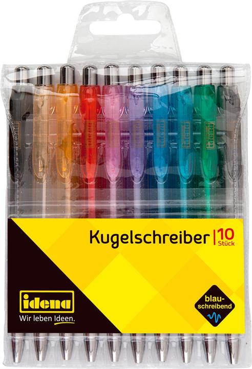 Productafbeelding Idena 500275 - Balpen, 10 stuks, blauwschrijvend (Veelkleurig, 10x)