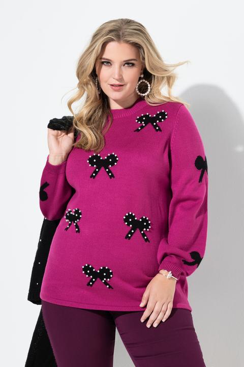 Produktbild Miamoda Pullover, Regular Fit, Schleifen mit Zierperlen (46, 48)