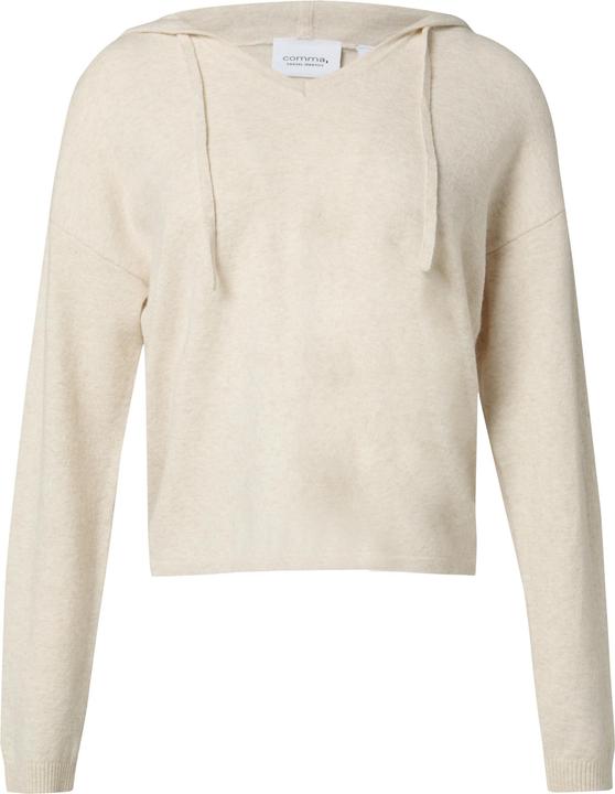 Produktbild Comma Strickpullover Kurzer Feinstrick-Pullover mit Kapuze (40)