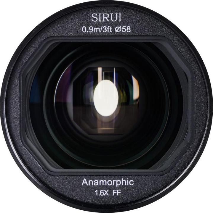 Actual product image Sirui Saturn 35mm T2.9 1.6x anamorphic carbon full-frame lens Fuji X-Mount X35N (Fujifilm X, full size)