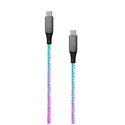 Actual product image Fixed LED Gaming USB-C/C 60W cable 1.2m Flerfarvet (1.20 m, 60 W)
