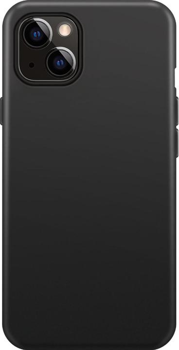 Produktbild Xqisit Back Cover Silicone Case AB iPhone 14 Plus MagSafe Schwarz (Apple iPhone 14 Plus)