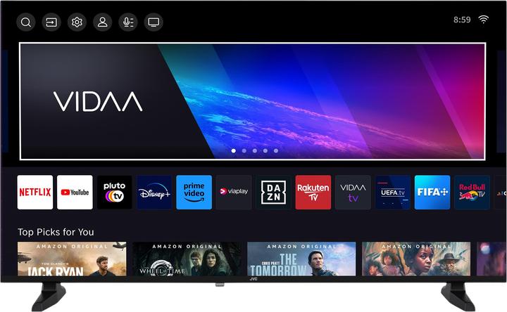 Produktbild JVC Fernseher 40 Zoll Smart TV VIDAA Full HD HDR Fernseher mit Triple-Tuner, LED TV LT-40VDF2555 (40", LCD, LED, Full HD)