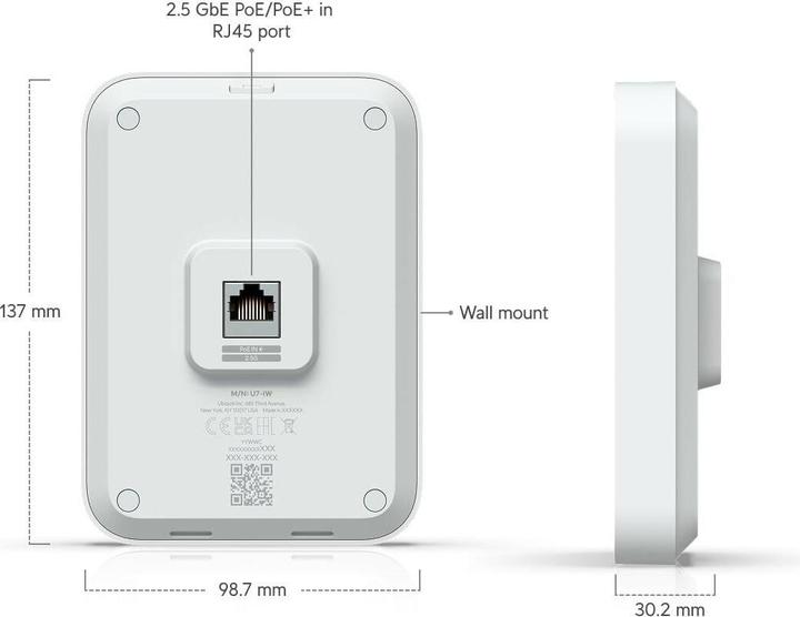 Actual product image Ubiquiti U7 In-Wall (4300 Mbit/s)