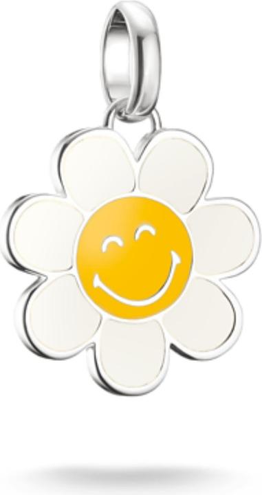 Immagine prodotto Thomas Sabo Smiley World Daisy Charm-Anhänger Connect Silber (Smalto, Argento)