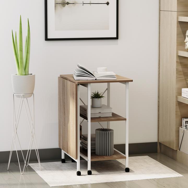 Produktbild Homcom Schreibtisch einklappbar und auf Rollen (107 x 55 x 76 cm)