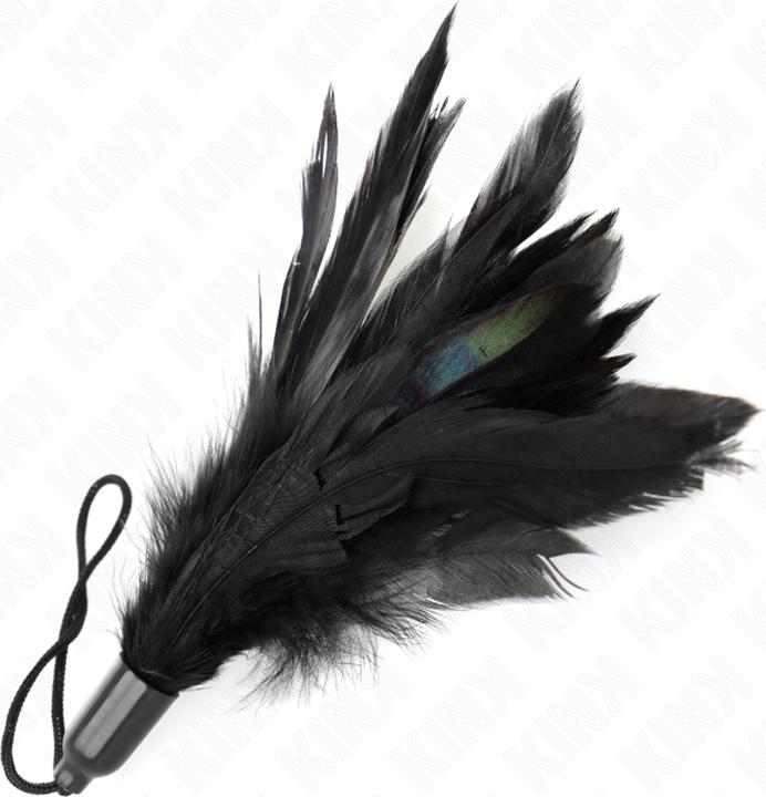 Actual product image Kink - Tickle feathers with rope handle plastic base 15 cm
