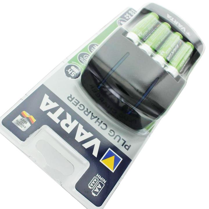 Varta Easy Energy Stecker-Ladegerät inklusive 4 Stück Mignon AA Ready2use 2100mAh Akku (4 Stk., 2100 mAh, Ladegerät inkl. Akku)